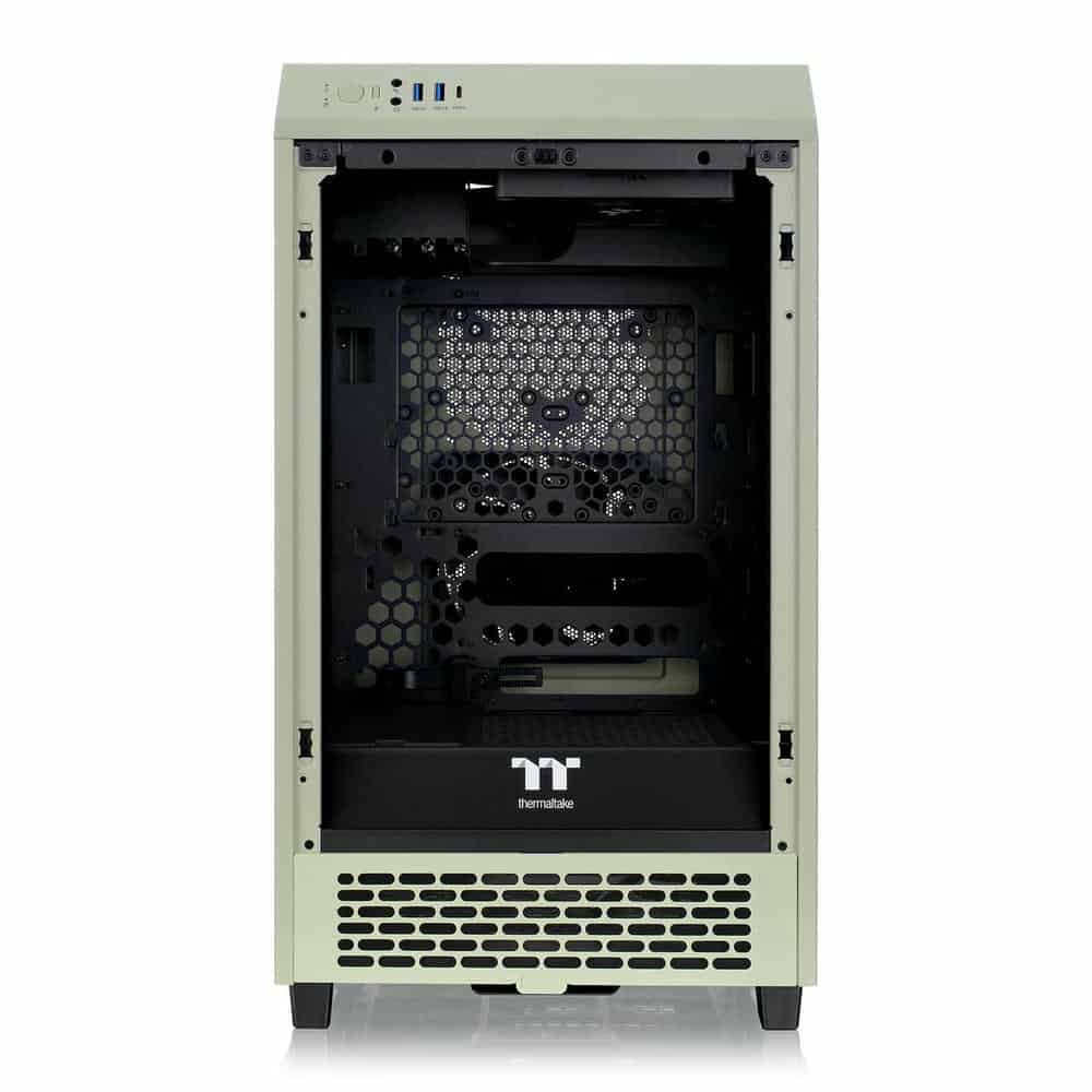 (image for) Thermaltake The Tower 200 Matcha Green Mini Chassis Tempered Glass PC Gaming Case